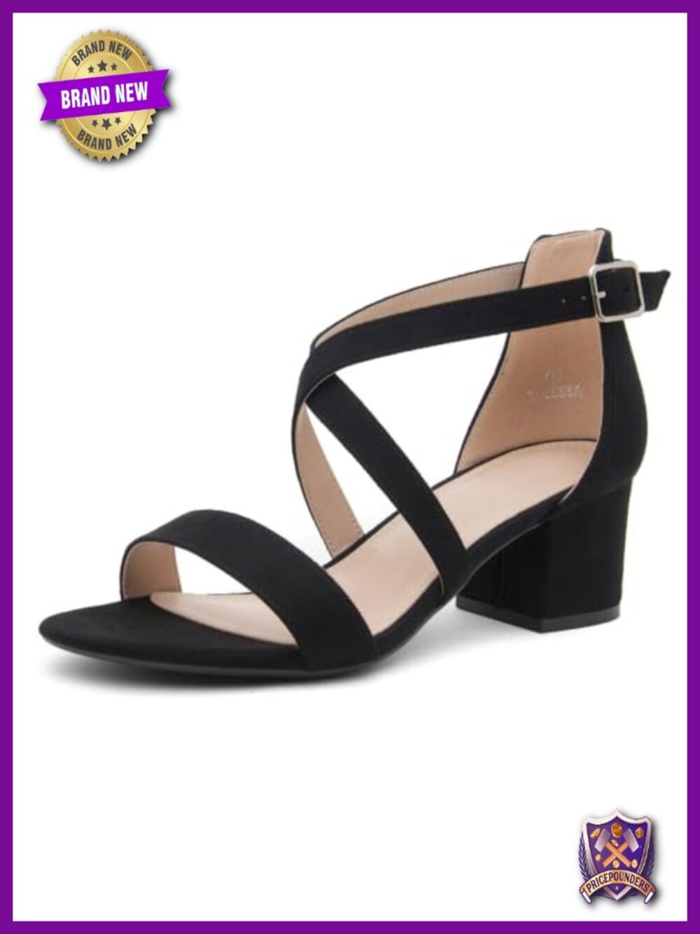 Low Heel Open Toe Ankle Strap Chunky Block Heeled Sandals Pumps